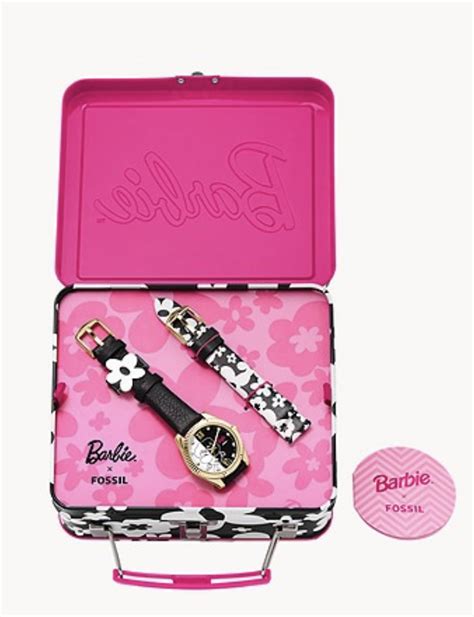 Pre Order Barbie™ X Fossil Limited Edition Three Hand Black Leather