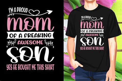 Im A Proud Mom Freaking Awesome Son Svg Graphic By Mamtaj019838