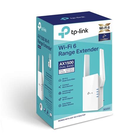 REPETIDOR EXTENSOR TP LINK RE505X WI FI 6 DOBLE BANDA AX1500