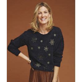 Embroidered Fluffy Jumper Sweater Damart Co Uk