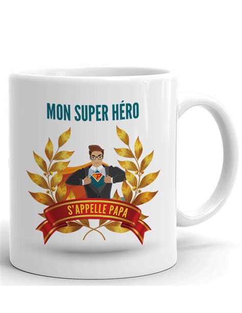 Tasse Mug Cadeau Papa Super Héro Idée Anniversaire Fête Des Pères