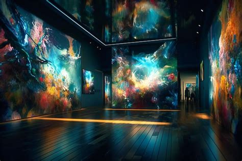 Premium Photo Immersive Interactive Digital Art Installations Blur