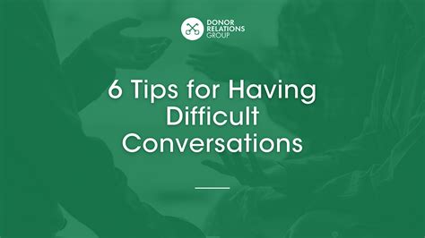 Tips For Having Difficult Conversations