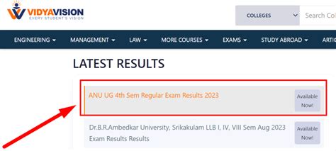 Anu Degree Th Sem Result Link Out Oct Nagarjuna University