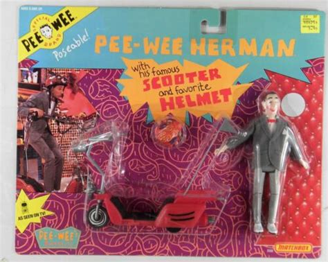 1988 Matchbox Pee Wee Herman Playhouse With Scooter Helmet Figure MOC