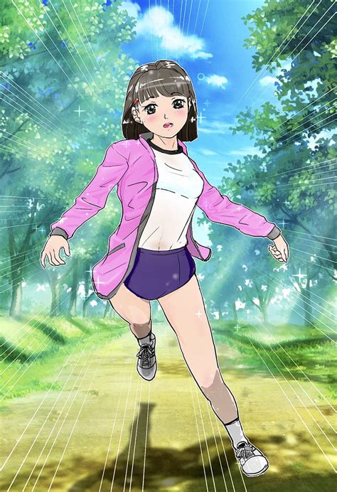 Girl Run Running Park Anime Hd Phone Wallpaper Peakpx