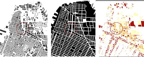 left figure ground diagram  buildings  open space centre blocks