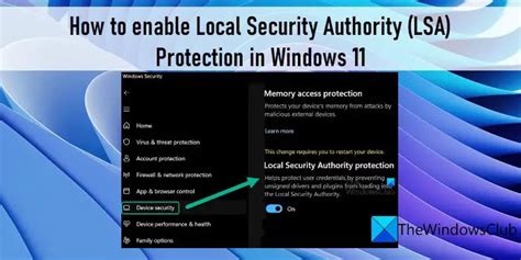 How To Turn On Local Security Authority Protection In Windows 11