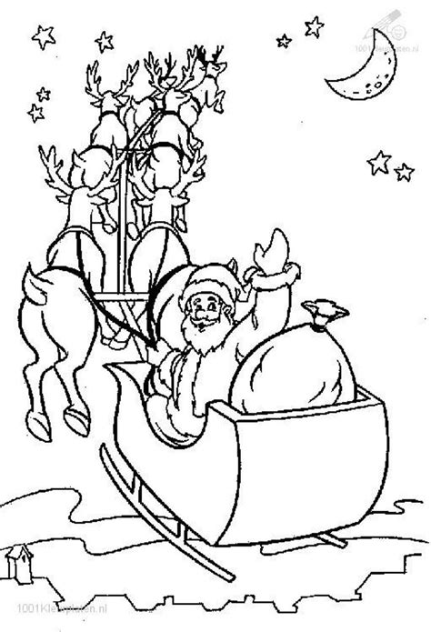 Coloring Pages Of Santa And His Sleigh At Getcolorings Free