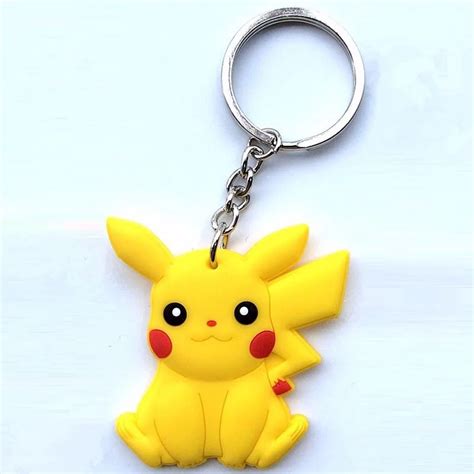 Keychain Pikachu Key Chain Pokemon Car Key Ring Holder Pocket Monster