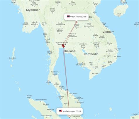 Flights From Udon Thani To Kuala Lumpur UTH To KUL Flight Routes