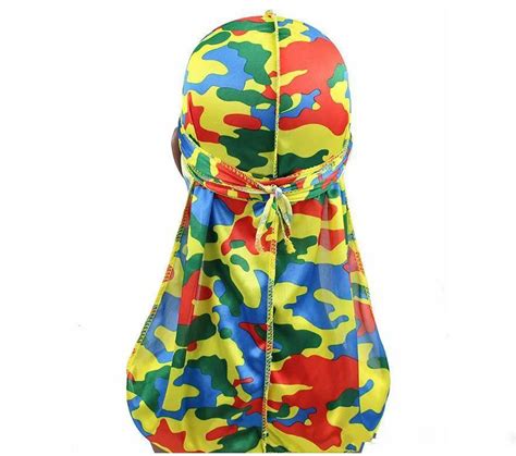 Premium Camouflage Silky Camouflage Durag 2019 Hot Colorful 360 Waves