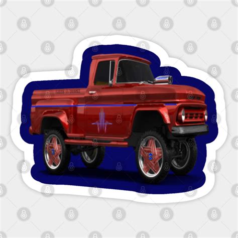 Old Chevy Truck Like A Rock Chevy Truck Sticker Teepublic