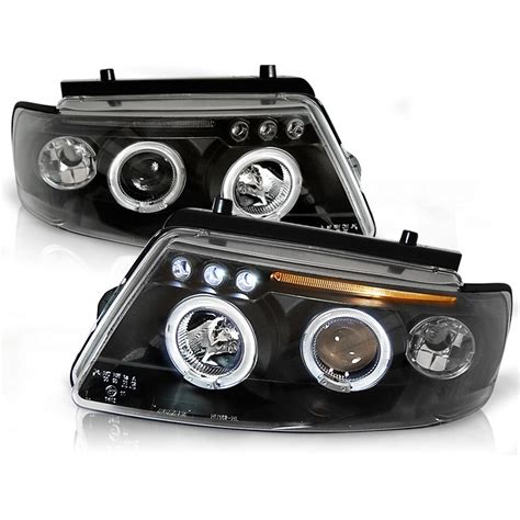 Scheinwerfer Angel Eyes LED schwarz passt für VW Passat 3B B5 ab 96 00