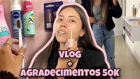 VLOG 50 MIL INSCRITOS BATE PAPO COMPRINHAS DE FARMÁCIA LOOK DO DIA