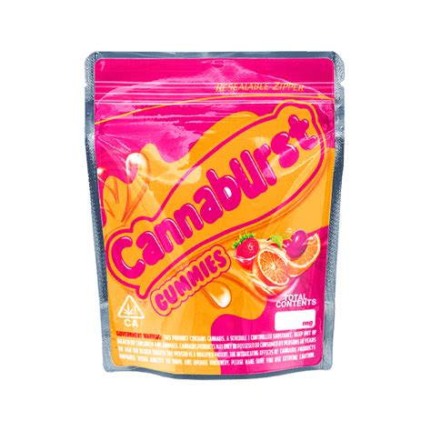 Cannaburst Gummies Mylar Bags Uk Edibles Packaging