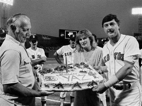 Carl Yastrzemski Throws Ceremonial First Pitch Of World Series