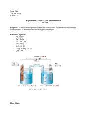 Experiment 32 Pre Lab Docx Saad Siraj July 23 2019 Chem 122