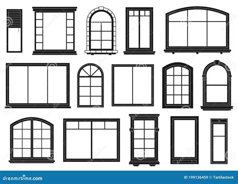 Siluetas De Ventana Ventanas De Marco Exterior Arcos Ornamentales De