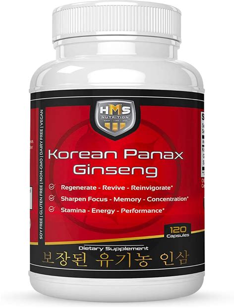 Hms Nutrition Organic Korean Red Panax Ginseng Guinea Ubuy