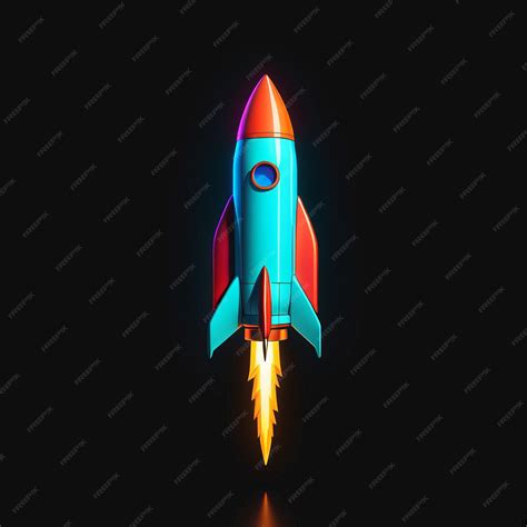 Premium Photo 3d Rendering Of Rocket On Black Background Digital Art Digital Illustration 3d