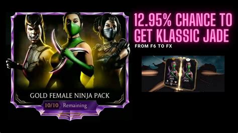 Mk Mobile Gold Female Ninja Pack Opening Taking Klassic Jade From