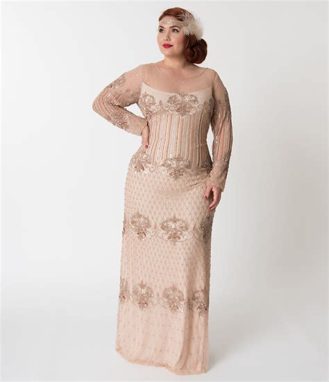 1920s Plus Size Flapper Dresses Gatsby Dresses Flapper Costumes