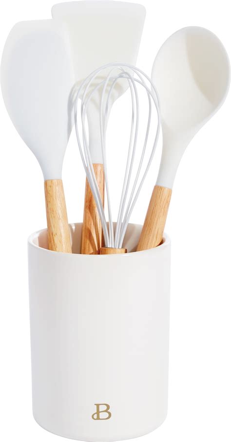 Beautiful By Drew Barrymore Kitchen Utensil 5 Piece Set with Silicone ...