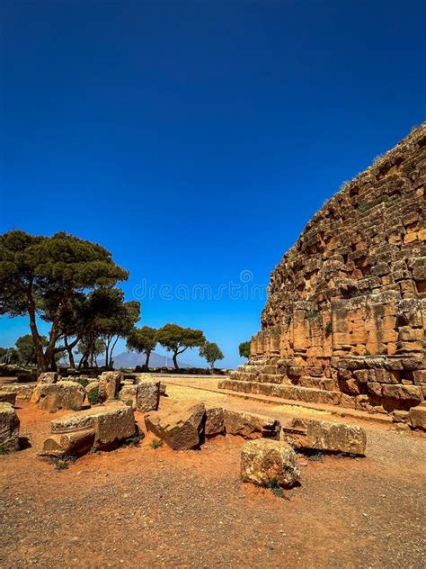 The Royal Mausoleum Of Mauretania In Tipaza Province Algeria Stock