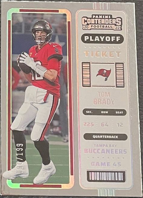 Panini Contenders Playoff Ticket Tom Brady For Sale