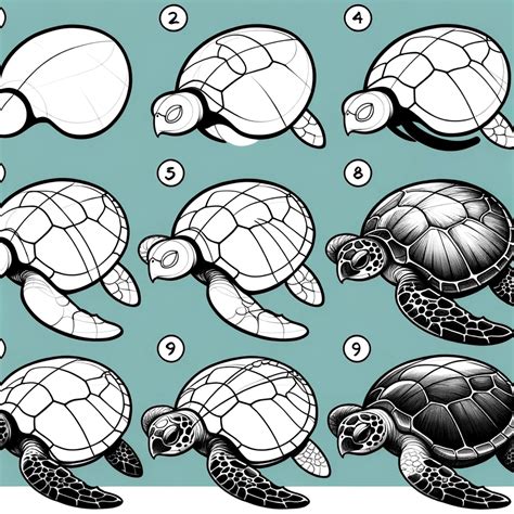 How To Draw A Sea Turtle Easy Step By Step Tutorial