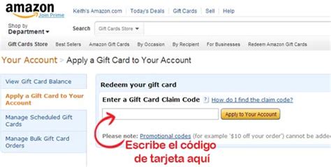 Como usar una tarjeta de regalo Amazon - certificado de regalo Amazon