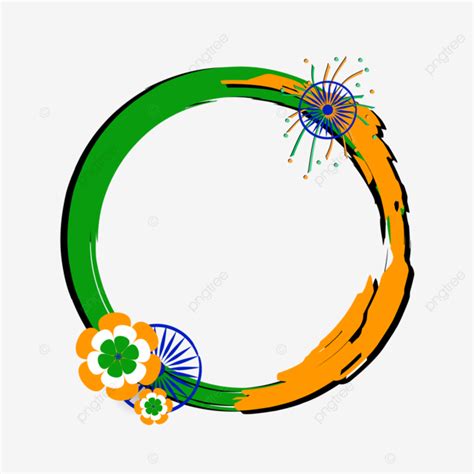 Indian Tri Colour With Ashok Chakra Png Vector Psd And Clipart With