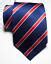 New Classic Striped Dark Blue Red White Jacquard Woven Silk Men S Tie