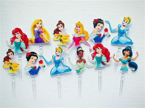 Princess Cupcake Toppers Disney Princess Cupcake Toppers Etsy