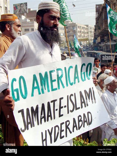 Activists Of Jamat E Islami Ji Are Protesting Against Us Government