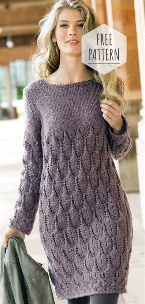 Knit Tunic Free Pattern Knitteddressclub Hashtags Hand Knitted Dress Sweater Dress