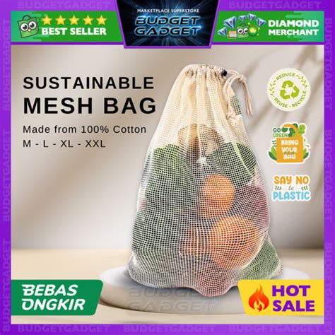 Jual BAGGU Tas Kantong Belanja Kain Ramah Lingkungan Model Jaring Mesh