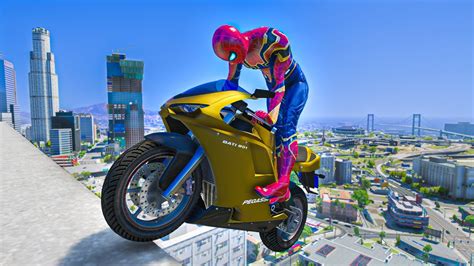 GTA 5 Iron Spiderman Falling Off Highest Buildings Episode 3