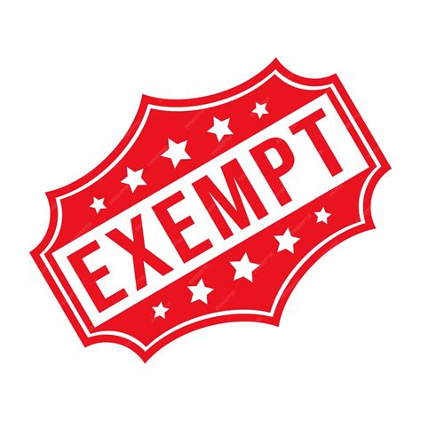 premium vector exempt rubber stamp design art illustration