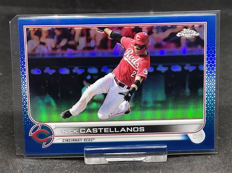 Topps Chrome Nick Castellanos Blue Refractor Phillies Ebay