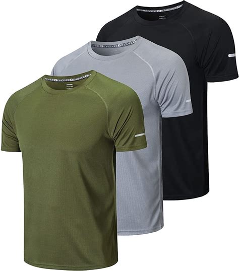 Shop Men S Pack Workout Shirts Dry Fit Moisture Wicking Short Sleeve