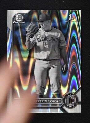 2022 Bowman Draft Chrome Base Black White RayWave BDC 71 Parker