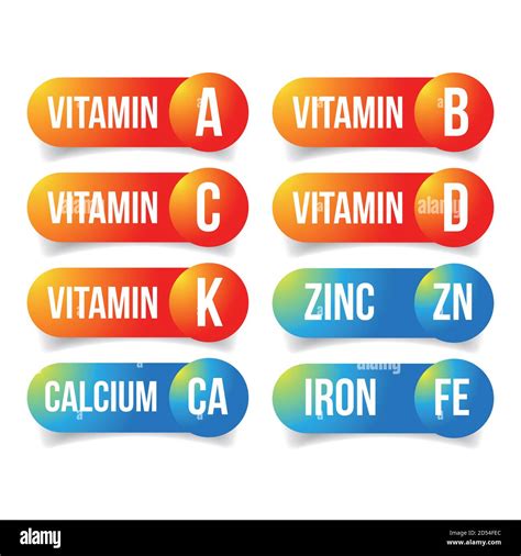 Food Supplements Vitamins And Minerals Stock Vector Image Art Alamy