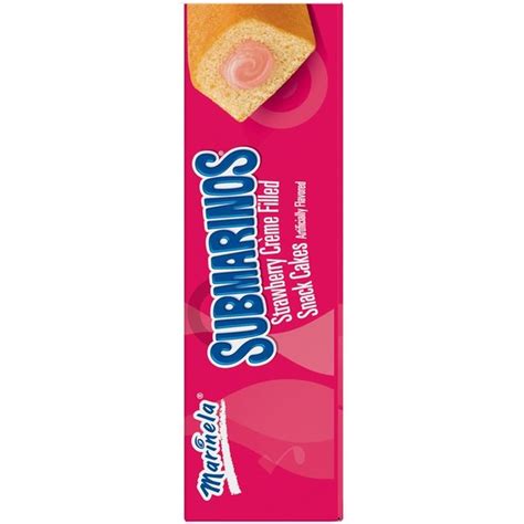 Marinela Submarinos Fresa Strawberry Creme Filled Sponge Cake (9.88 oz ...