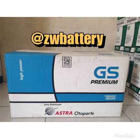 Jual AKI GS PREMIUM ASTRA N200 190H52 AKI BASAH 12V 200Ah Shopee