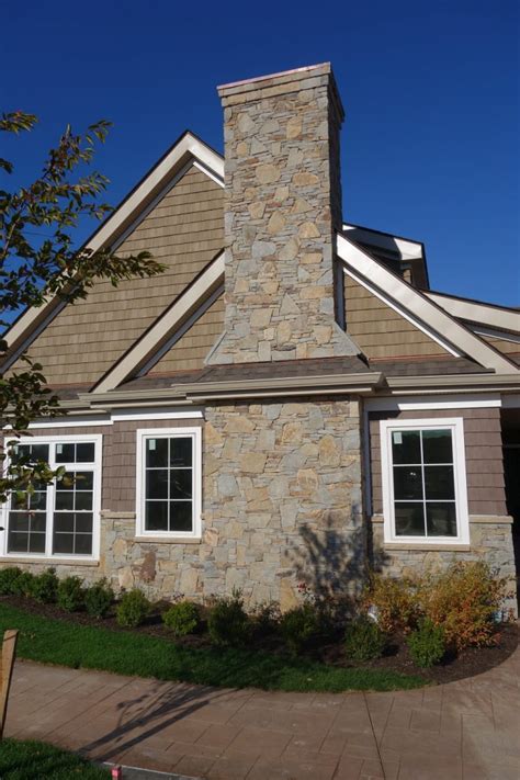 Portland Custom Natural Thin Stone Veneer Chimney Traditional