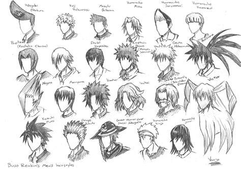 Male Anime Hairstyles Drawing At Getdrawings Free Download