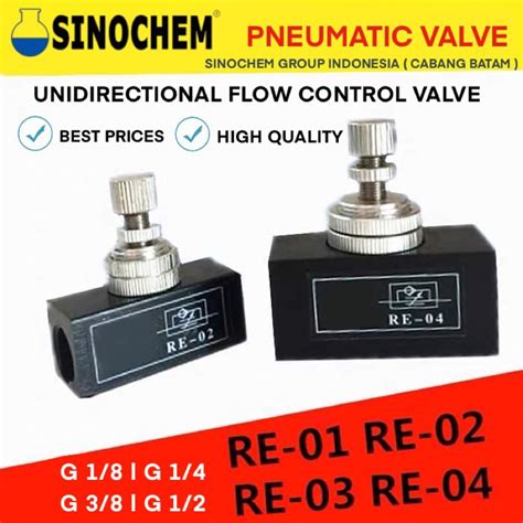 Jual Flow Control Pneumatic Check Valve RE 02 Drat 1 4