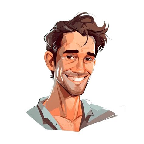 Premium Photo Charismatic Male Character Cartoon Illustration Generative